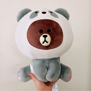 ✨ NEW - Line Friends Jungle Brown Bear Plush Round 1